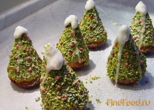 Пирожное Рождественская елочка рецепт с фото 8-го шага 